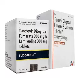 Тенофовир   Ламивудин (Tudobest L / Tenolam) табл. 300мг/300мг №30 в Калининграде и области фото